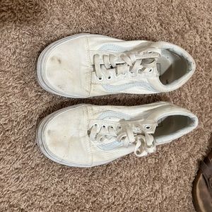 White Vans! They are dirty, but comes out with wash and bleach.